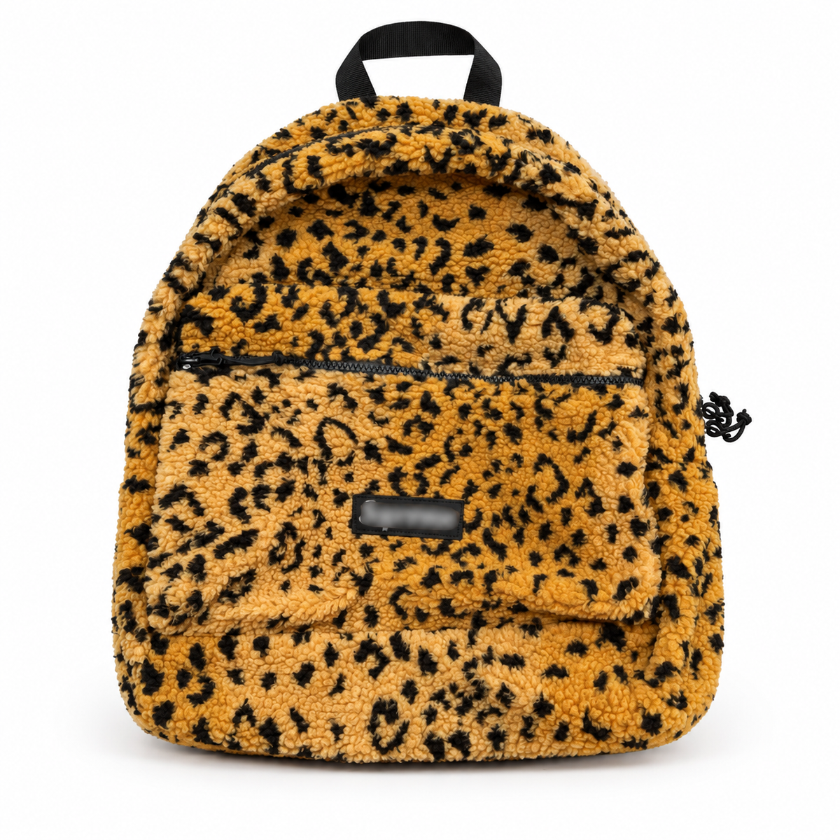 Leopard Fleece Backpack