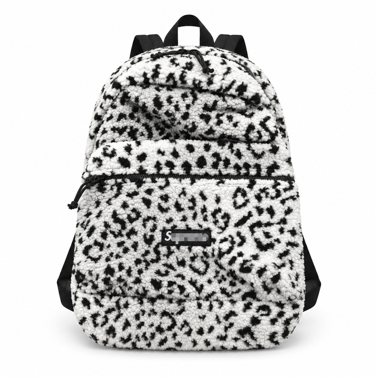 Leopard Fleece Backpack
