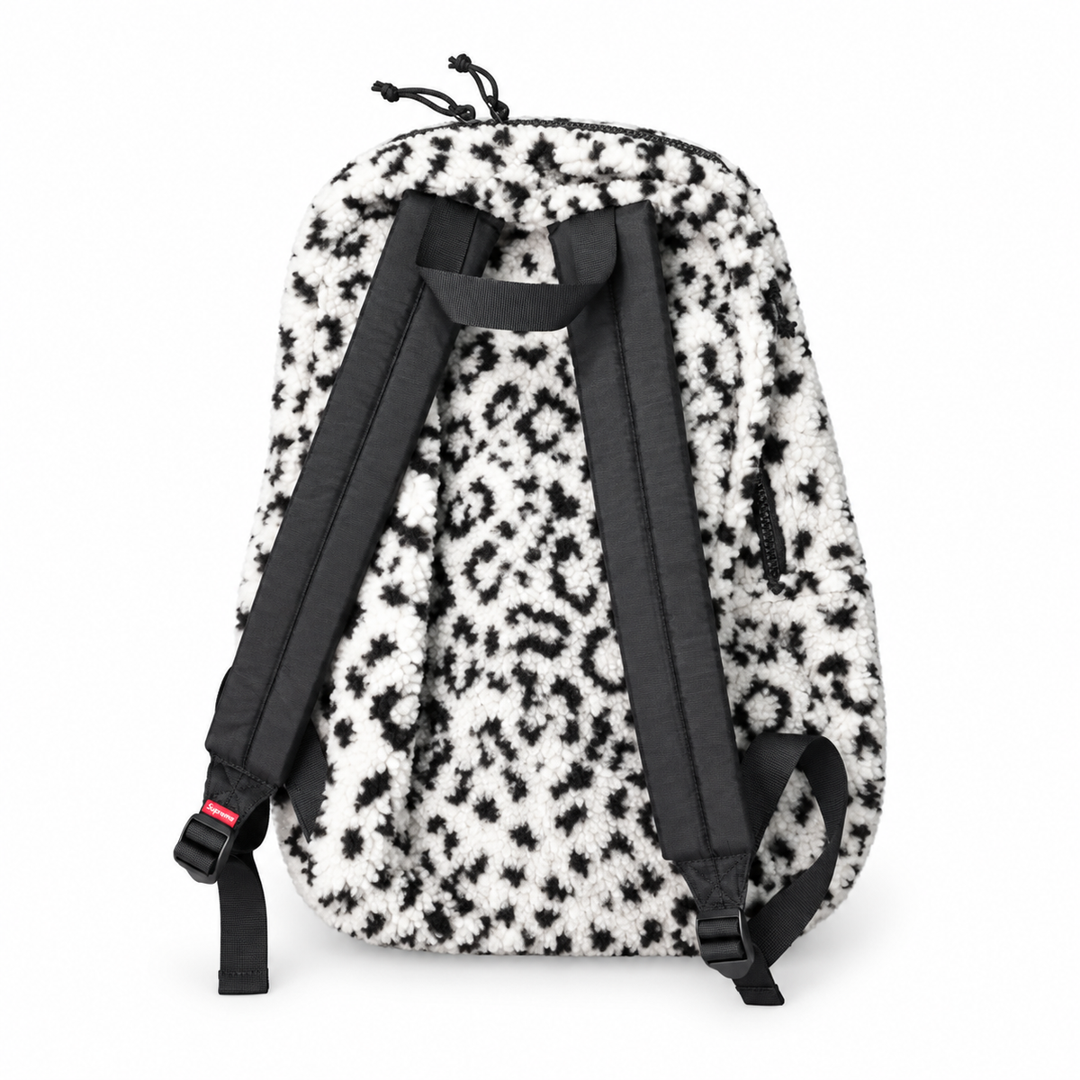Leopard Fleece Backpack